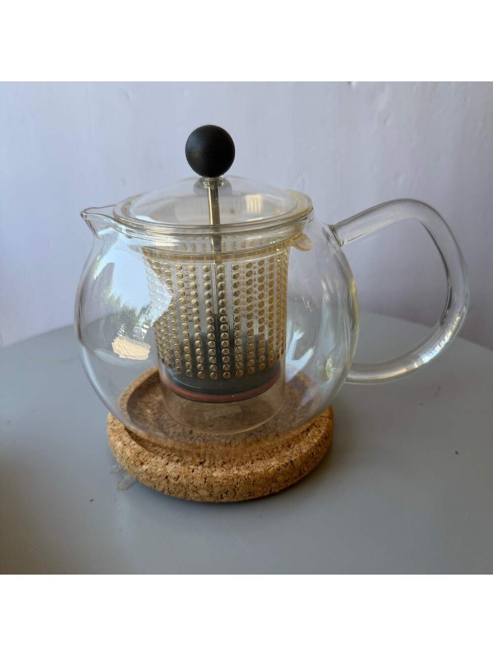 Bodum Assam Glass Tea Press with Infuser & Cork Coaster - Storage Location: B-8